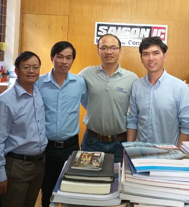 SaigonIC incorporate HMCIC in scan ultrasonic tomograph concrete 3D and Radar technology with attend HoBinh Corporation, Quatest3, ICCI...